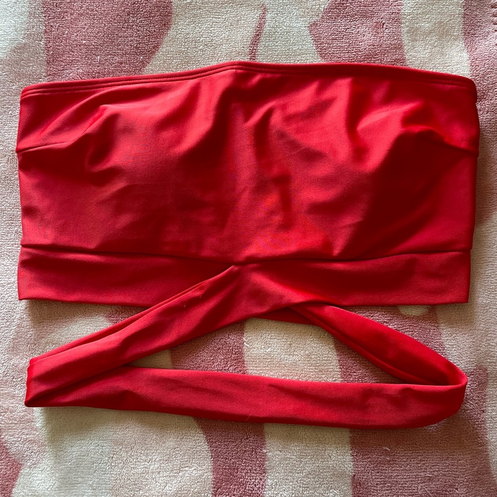 Red Crossed Tube Top